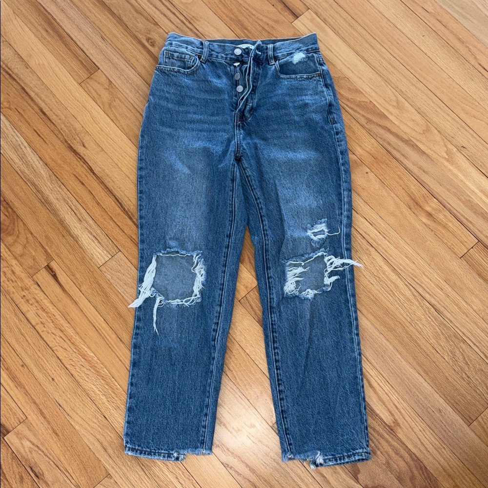PacSun High Rise Blue Distressed Jeans